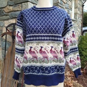 Dean's of Scotland kitschy  vintage wool sweater